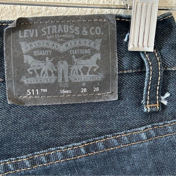 Levi’s Women’s 511 Slim Jean 16 28x28 Dark Wash Blue Casual Dressy Rodeo Western - Picture 7 of 10